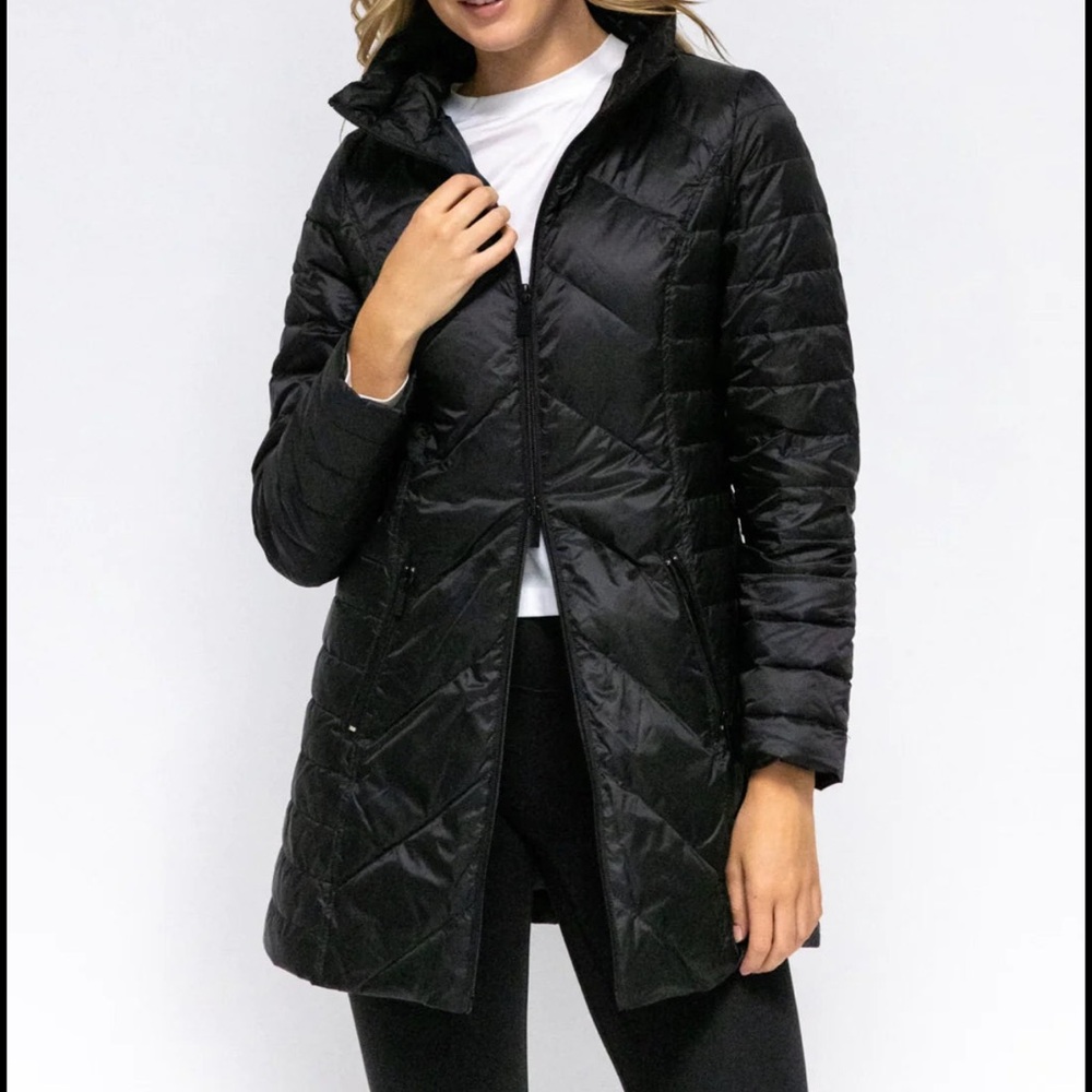 Chevron Quilted Coat